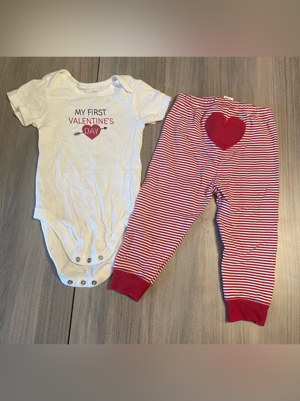 Bundles Baby Place "My First Valentine's Day" 2-Piece Playwear Set 12-18 months